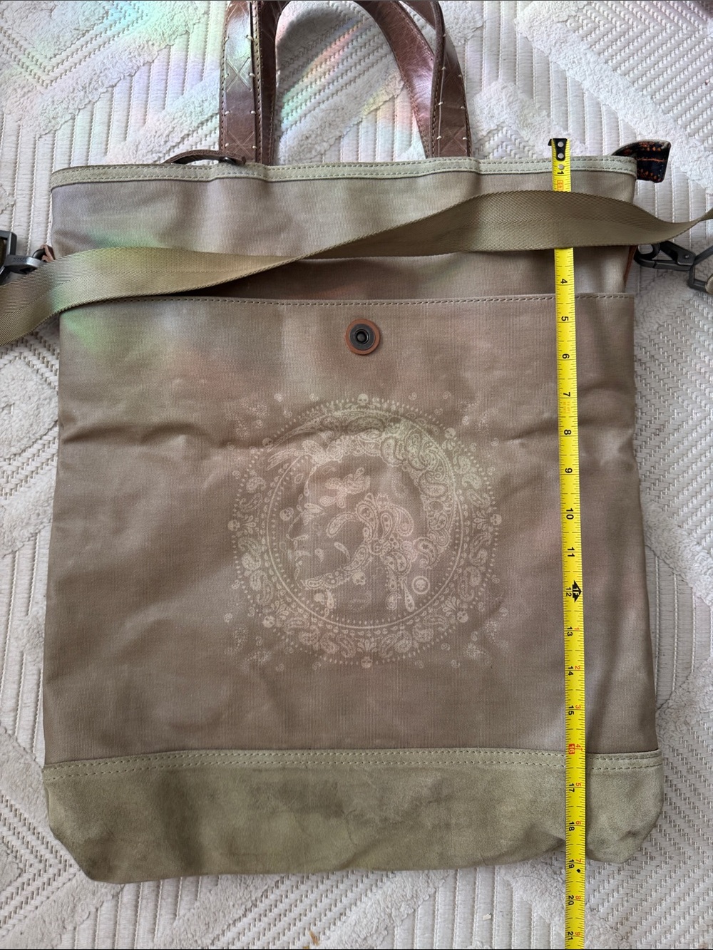 Diesel Men Military Paisley Skull Leather